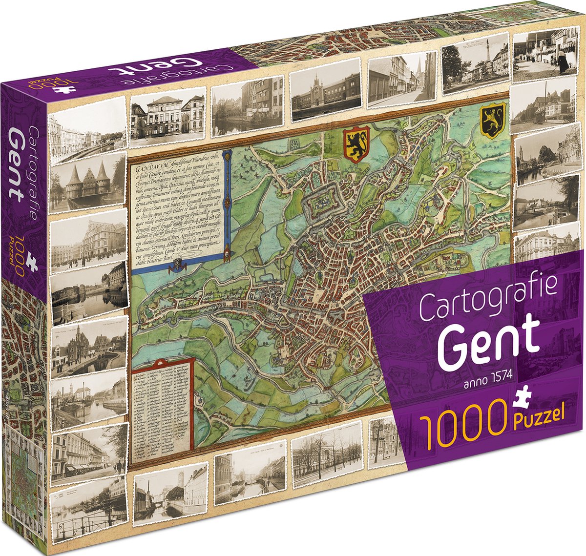 Tuckers Fun Factory legpuzzel Cartografie Gent 1000 stukjes karton.